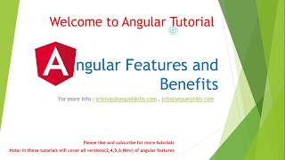 angular 7 tutorial - 3 - features and benefits