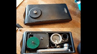 1930s Swiss Made Thorens Excelda Compact Portable Phonograph Demo