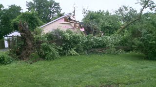 Morning storm knocks tree onto house in St. Louis County