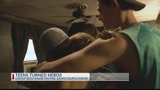 Abilene teens save couple from burning home