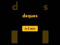 Java Deque in 1 min | #geekific #deque #in1min