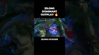 👑 ZILONG VS ROGER • ZILONG DOMINANT OUTPLAY 🔥 S32 #mrdeckard #zilong #savage #mlbb #shorts