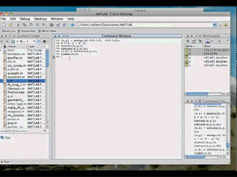 Plotting contour maps in MATLAB, Part 1 Plotting contour maps in MATLAB, Part 1