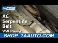 How To Maintain Tighten Noisy Squeeling AC Serpentine Belt VW Passat 1.8T