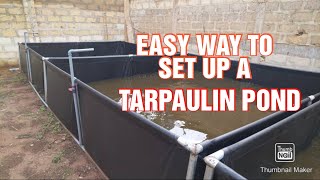 How to set up a tarpaulin pond/Easy way to set up a mobile pond. Detailed inticacies revealed.