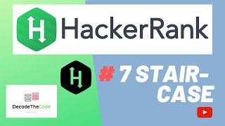 # 7 STAIRCASE || HECKERRANK PROBLEM SOLUTION IN PYTHON || #PYTHON || #HACKERRANK