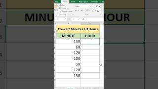 Excel Time Conversion: Transform Minutes into Hours Like a Pro!#excel #exceltricks