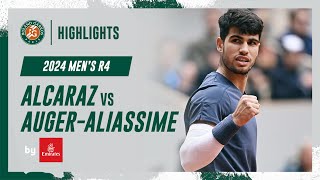 Alcaraz vs Auger-Aliassime Round 4 Highlights | Roland-Garros 2024
