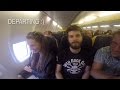 my friends first time in life flying on a plane :) with hard landing reaction