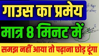 गाउस का प्रमेय | Gauss Law | Gauss Theorem | Class-12th Physics