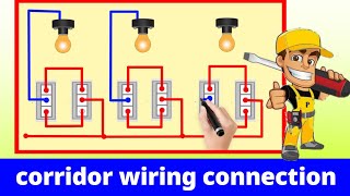 Corridor wiring connection diagram | how to give corridor connection | shima electrician