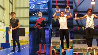 Tom Holland | Spidermam : Back Flips 🔥 Trampoline flip🔥 Lifts 🔥 Stunts 🔥 Jumps 🔥 Tricks