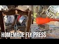 Building a Fly Press out of an Antique Wine Press from 1873