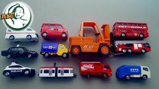 Learn different street vehicle name for kids with Tomy Tomica toy cars