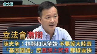 【立法會激辯】陳志全（慢必）：林鄭月娥和陳肇始 不要等大陸寄「基因圖譜」 來不及的 應直接上武漢 那樣最快