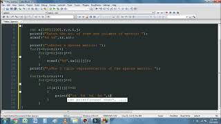2.3 Program to accept a Sparse Matrix and print its 3 tuple representation.
