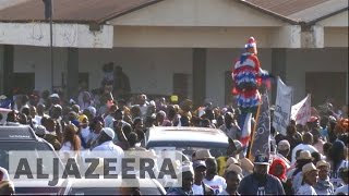 Gambians celebrate arrival of President Barrow