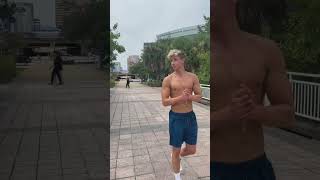 Summer means walking around the city shirtless 🤪