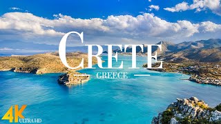 FLYING OVER CRETE (4K UHD) • Amazing Stunning Footage, Scenic Relaxation Film with Calming Music