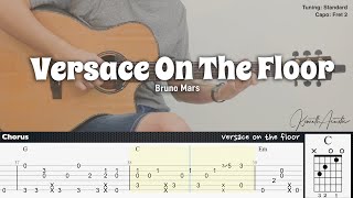 Versace On The Floor - Bruno Mars | Fingerstyle Guitar | TAB + Chords + Lyrics