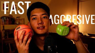 Asmr for people who like it fast and aggressive (+mouth sounds)