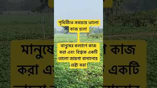 সবচেয়ে ভালো কাজ হলো মানুষের কল্যাণে কাজ করা এবং বিশ্বকে একটি ভালো জায়গা বানানোর চেষ্টা করা #foryou