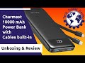 Charmast 10000mAh USB-C Power Bank with Built-in Cables - Unboxing & Review