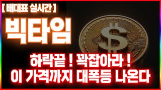 [빅타임 전망] 하락끝! 꽉잡아라 이 가격까지 대폭등 나온다 #빅타임 #bigtime