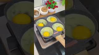 กระทะทอดไข่ 4 หลุม กระทะ 4 หลุม Omelet PAN เคลือบสาร Non-Stick  สามารถใช้กับเตาแม่เหล็กไฟฟ้า