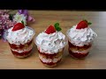 Creamy dessert with Strawberries in 5 minutes! Everyone is looking for this recipe!