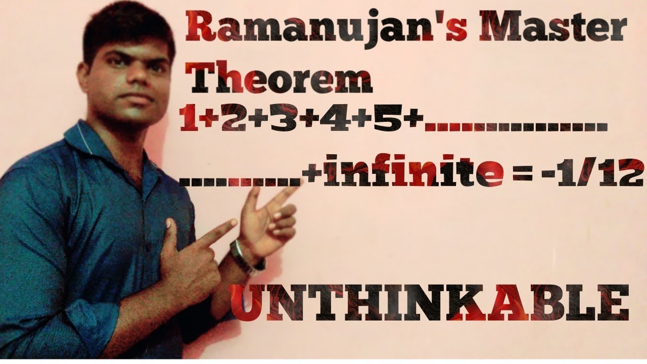 Mr Ramanujan Theorem|1+2+3+4+5+............=-1/12|The Famous ...