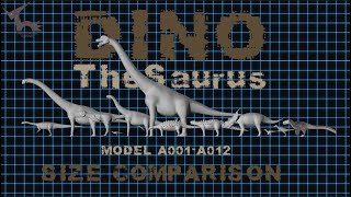 Dino TheSaurus : Model A001-A012 Size Comparison