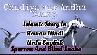 Sparrow and blind snake(chudiya aur Andha Saanp)islamic story roman Hindi urdu||moral stories