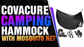 Covacure Camping Hammock with Mosquito Net - Lightweight Double Hammock,Hold Up to 772lbs,