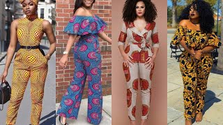 Classy African Fashion: Unique jumpsuit styles with African print.