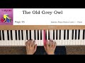 the old grey owl p.36 bastien piano basics level 1 piano