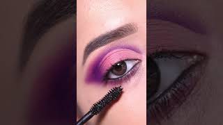 #shorts Purple Pink Cut Crease Eye Makeup Look || Shilpa