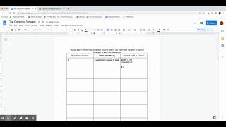 Video - Test Correction Instructions