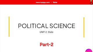 State (Part-2) - Political Science (Civics)