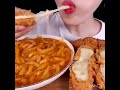 ASMR MUKBANG｜CHEESY CARBO FIRE NOODLES_ UDON_ CHEESE PORK CUTLET 까르보불닭볶음 우동_ 치즈돈까스 #shorts