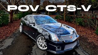 Driving Like a MANIAC in a CTS-V POV - Loud Supercharger Whine