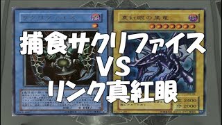 【遊戯王 対戦動画】捕食サクリファイスvsリンク真紅眼【四畳半同好会】