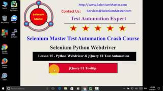 Lesson 15 Python Webdriver jQuery UI Tooltip