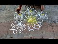 Day-1 Navaratri 2024 lotus rangoli🌻Flower kolam🌻Dussera muggulu//Vijayadasami poo kolam//Latha kolam