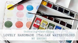 Unboxing lovely handmade Italian watercolors : Zecchi + swatching