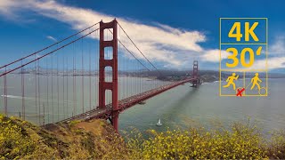 Virtual Run 4k | Golden Gate Bridge | Virtual scenery for treadmill and crosstrainer workout