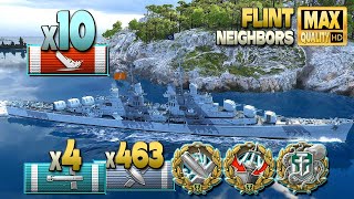 Cruiser Flint: 10 ships destroyed [N0CAP] - World of Warships