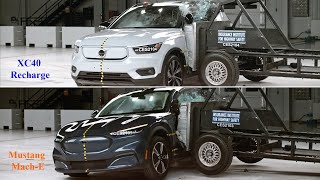 2021 Ford Mustang Mach-E VS 2021 Volvo XC40 Recharge / IIHS crash test