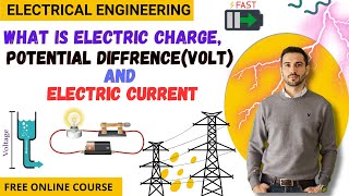 what is Electric Charge, Potential Difference, Volt and Current? Explained with #Animation