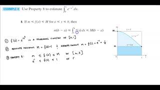 Math 1A 5.2 Example 8 Using Property 8 for the Comparison Properties of the Integral